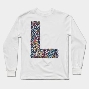 Tropical Letter L Long Sleeve T-Shirt